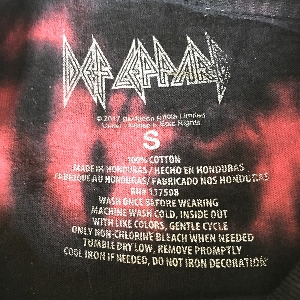 Def Leppard Hysteria Graphic Tie‎ Dye Long Sleeve Shirt - Picture 6 of 8